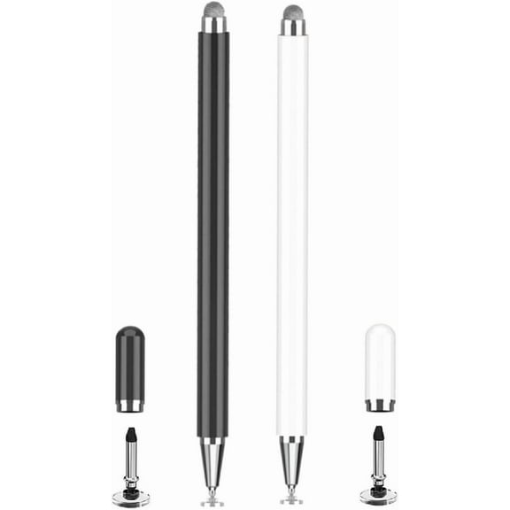 2PCS Stylus Pen for Galaxy Tab A9 ,A8, A7, A7 Lite, High Sensitivity & Precision Capacitive Touch Stylus Pencil for iPad,for Fire HD,sPen for Surface All Touch Devices (Black   White)