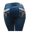 thumbnail image 4 of Jean's Denim handcrafted Womens Rhinestone Plus Size Stretch Bootcut slim cut, 4 of 5