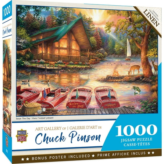 Chuck Pinson Seize the Day 1000 Piece Linen Jigsaw Puzzle