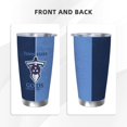 thumbnail image 3 of Taza térmica duradera de acero inoxidable 304 con tapa y pajita con temática del equipo de fútbol de los Titanes Taza térmica de acero inoxidable de 20 oz Taza para automóvil Adecuada para bebidas, 3 of 8