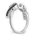 thumbnail image 6 of 14K White Gold Ring Band Wedding Diamond Round Black & Wrap, 6 of 7