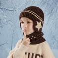 thumbnail image 6 of Tittly Winter Hats Beanie 1PC Kids Winter Knitted Hats+Scarf Set Warm Cap For 5 14 Year Old Boys Girls Skull Caps Hats for Women Coffee One Size, 6 of 6