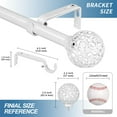 thumbnail image 3 of Urbanest 3/4" Diameter Planet Ball Drapery Rod, White with White, 48"-84", 3 of 6