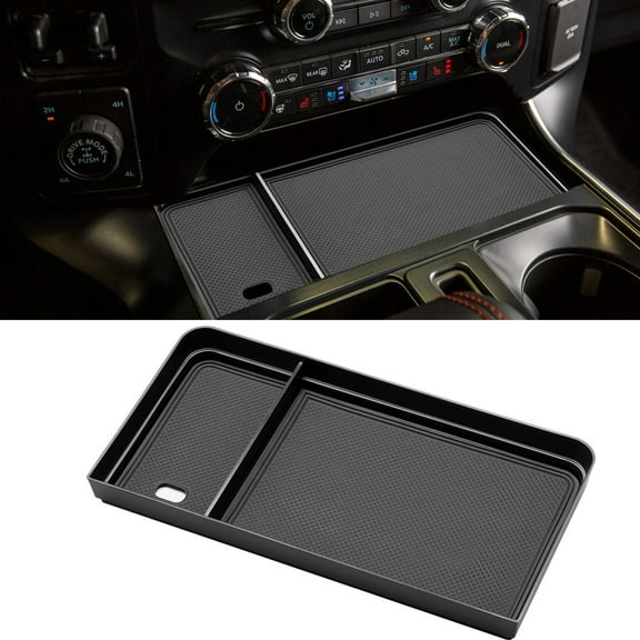 Center Console Organizer for 2021-2025 Ford F150 & 2022-2025 F150 Lightning XLT Pro, Hidden Storage Tray with USB Hole Accessories (Fits into The Open Pocket in Front of The Shifter)