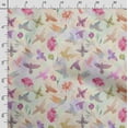 thumbnail image 3 of Soimoi Bird & Flowers Printed, Cotton Fleece, Fabric by The Yard Sewing DIY Stretch Fabric 56 Inches Wide, WarmFabric for Hats, Coats, Gloves, Blankets, Multicolor, 3 of 5