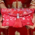 thumbnail image 3 of Marry Money Package Large Capacity Design Exquisite Workmanship Embroidery Attractive Creative Decorate Delicate Print Damask Cloth Money Envelope for Spring Festival, 3 of 8