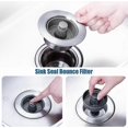 thumbnail image 3 of 3-in-1 Sink Strainer and Stopper Combo for 3.5" Drain, Stainless Steel Basket Filter with Durable Construction, 3 of 5