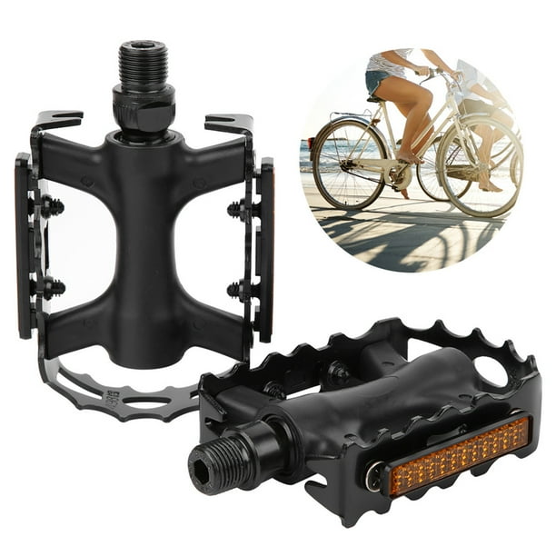 Pedale de Velo de Montagne de Petite Taille et Legeres Dents Ntislip et Reflecteur Concoit Pedale de Velo une Plus Forte Adherence pour le Pliage de