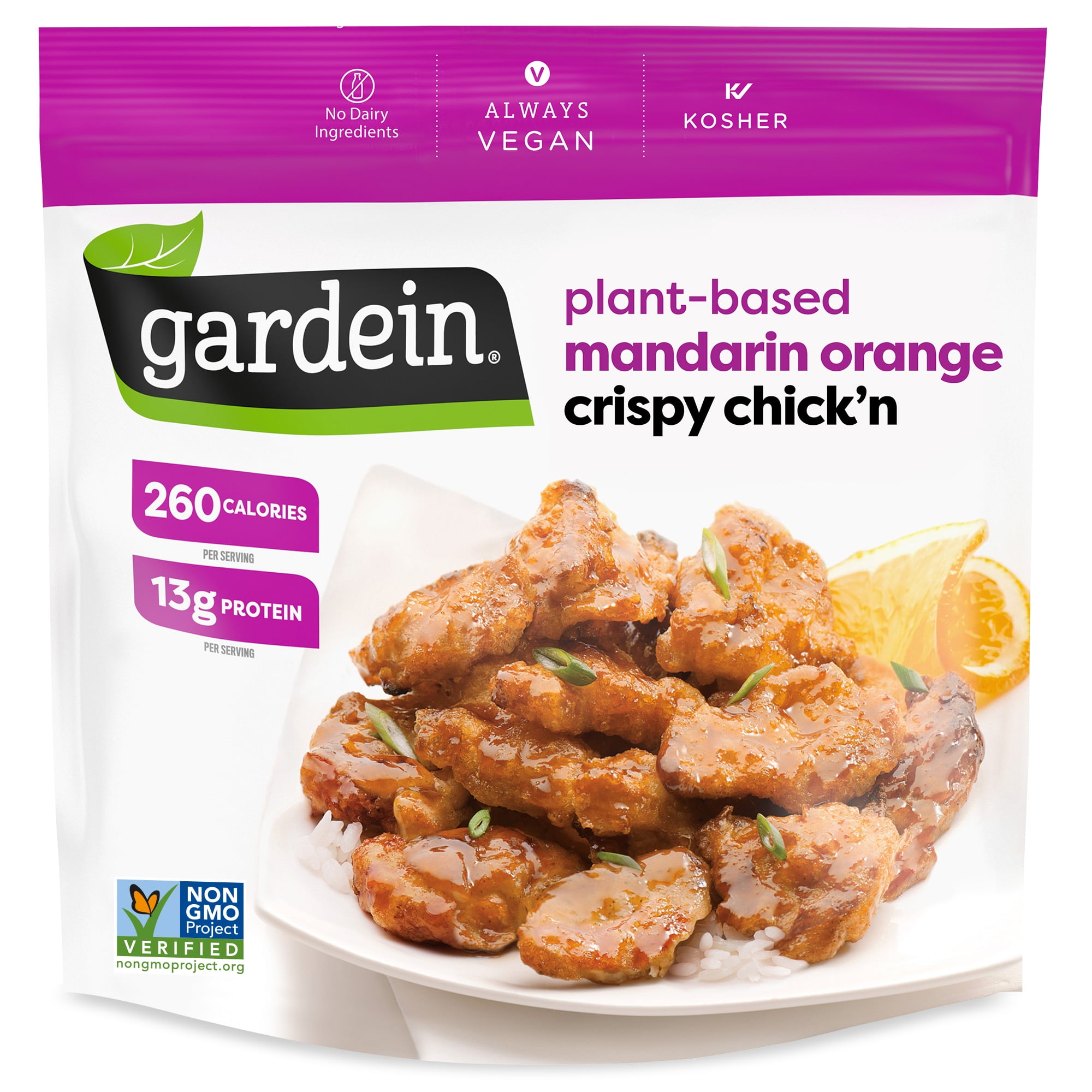 Gardein Plant-Based Vegan Mandarin Orange Crispy Chick'n, 10.5 oz (Frozen)
