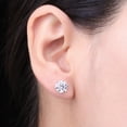 thumbnail image 4 of Jewelrypalace Round Cut GRA 4-9mm 0.6-6ct Moissanite Solitaire Stud Earrings for Women, 925 Sterling Silver 14k White Gold Plated Earrings for Her, Classic Simulated Diamond Earrings VVS D-F, 4 of 6