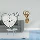 thumbnail image 2 of Reloj de pared en forma de corazón, decoración acrílica, diseño creativo, movimiento silencioso, arte de pared, figura de pareja, estatua, recuerdos,, 2 of 8