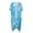 Blue Snowflakes, variant on Polyester Long Swimwear Cover up for Beach Half Sleeve Free Size Swimwear Coverup Tie-Dye Patterns