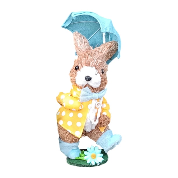 Figura de conejo de Pascua, estatua de conejo, decoración bonita y creativa de Pascua. Conejo macho