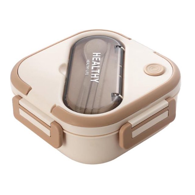 Portable Lunch Box with Compartments, Leakproof Salad Lunch Container with Handle And Cutlery, Microwave And Freezer Safe, Keeps Food Fresh, Easy to Carry, Perfect for Work, Picnic, Travel, And