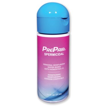 PrePair Spermicidal Lubricant 2.4oz Bottle By Trimensa - Water-Based Forplay Lube