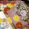 thumbnail image 3 of Duety 80Pcs Large Flower Stickers Waterproof Floral Sticker Set Colorful Glitter Roses Daisies Peonies Stickers 8 Styles Multi-Purpose Flower Stickers for Cup Computer Mobile Phone Locker Wall Decor, 3 of 8