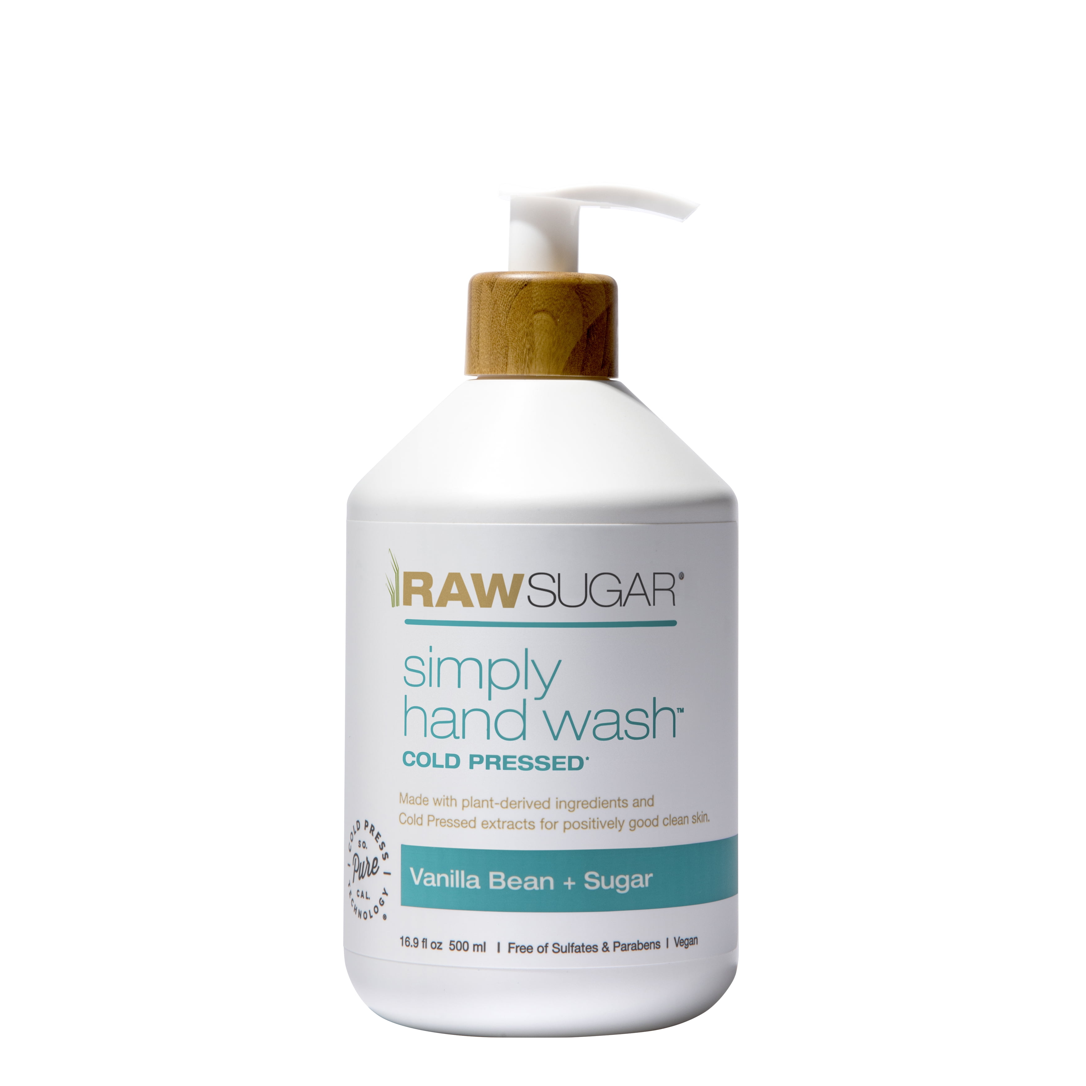 Raw Sugar Simply Hand Wash, Vanilla Bean + Sugar Hand Soap, 16.9 fl oz