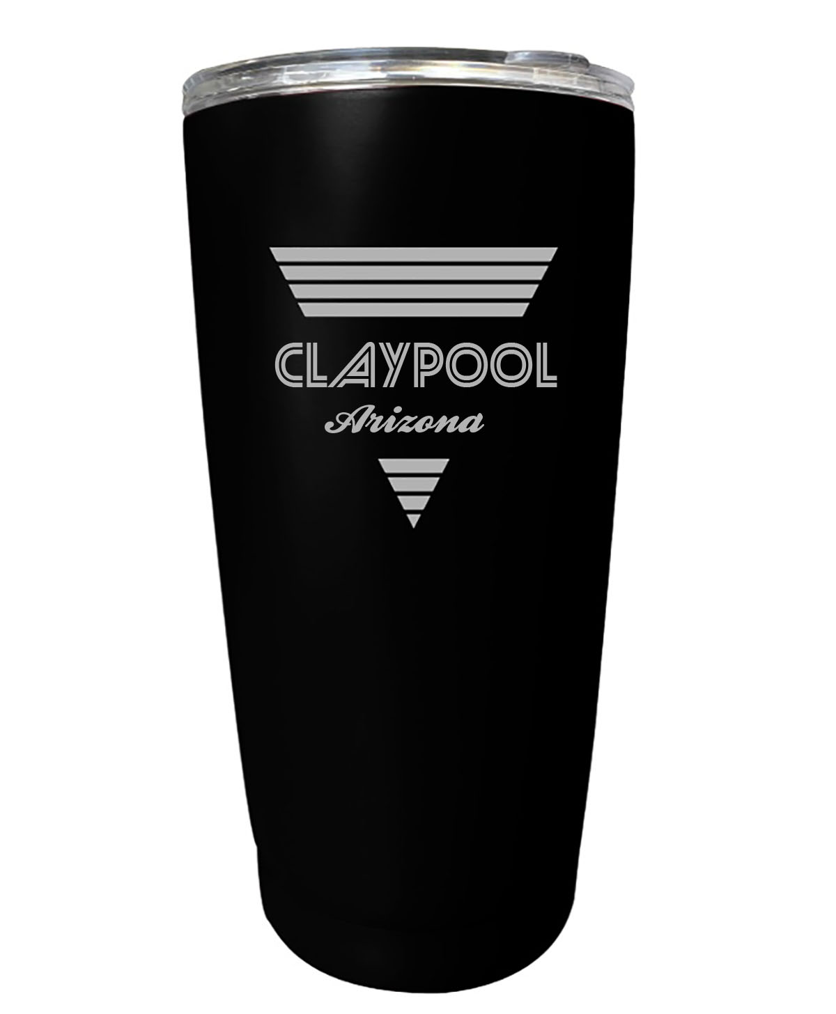 Claypool Arizona Souvenir 16 oz Black Stainless Steel Tumbler Retro