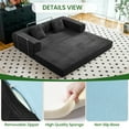 thumbnail image 6 of YINIX 62.9" Sleeper Sofa with Two Pillows, Comfy Modular Convertable Sofa Couch for Living Room, Small Spaces, Black, 6 of 12