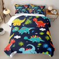 thumbnail image 2 of Feelyou Jungle Dino Twin Quilt Set for Boys Girls, Tropical Wildlife Twin Coverlet Set, Navy, 2 Pieces, 2 of 7