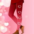 thumbnail image 2 of Black Workout Leggings Cute Love Heart Print Valentine Tight Running Legging Boot Cute Leggings Goth Leggings Bottoms for Women, 2 of 5