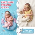 thumbnail image 6 of Lsupdaol 10 Pairs Long Preemie Socks Premature Newborn Baby Knee Cotton Socks for Girls Boys Infant Toddler, 6 of 6