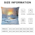 thumbnail image 5 of Fenyluxe Sunset Trees Frozen Pond Pillow Covers for Couch Sofa Indoor Outdoor Aesthetic Decorative Winter Short Plush 1PC 24x24in, 5 of 5