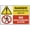 Warning Sign 2, variant on Danger Construction Area Sign 8"x12", Aluminum Tin Warning Signs for Home Outdoor Garden, Weatherproof Safety Sign for Work Area