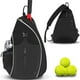 thumbnail image 2 of Raquetero de Tenis, Correa de hombro ajustable, Gran capacidad, Mochila multideporte para bádminton, Tenis, Pickleball, Squash, Entrenamiento al aire libre, Blanco/Rosa/Negro, 19.3x13x5.5 pulgadas, 2 of 9