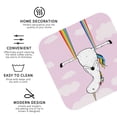 thumbnail image 4 of Disketp Aerial Yoga For Unicorn Funny Coasters,6 Pcs Leather Coasters With Holder, Perfect Housewarming Hostess Gifts,Protect Furniture From Water Marks Scratch And Damage, 4 of 9