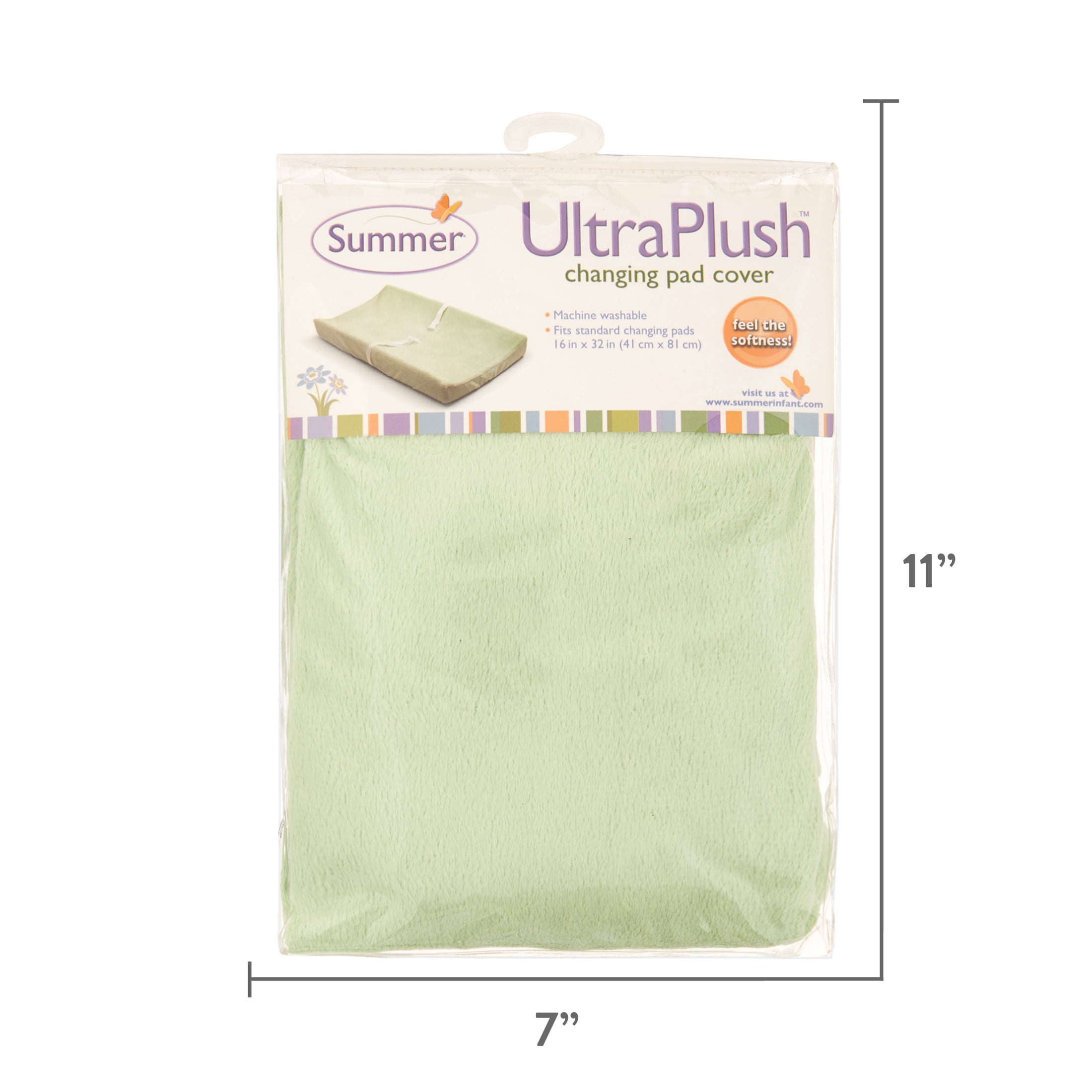 Summer Infant Polyester Fits Standard Changing Pad Soft Diaper Changing Pad Cover, 1 Pack, Green