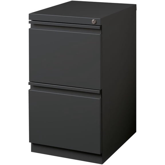 Hirsh Industries 20" Deep 2 Drawer Mobile File Cabinet File in Charcoal CA3