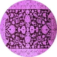 thumbnail image 1 of Ahgly Company Indoor Round Oriental Purple Traditional Area Rugs, 8' Round, 1 of 4