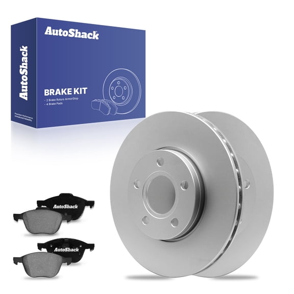 AutoShack 10.94" (278 mm) Front Vented Brake Rotors Coated   Ceramic Brake Pads | Replacement for 2012-2018 Ford Focus 2013-2018 Ford C-Max | 6-PC Brake Kit | ArmorStop