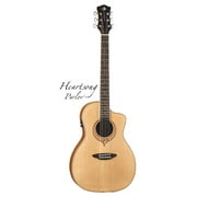 Luna Guitars Heartsong Series Acoustic-Electric Guitar, Parlor, SONG PAR