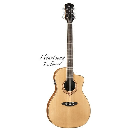 Luna Guitars Heartsong Series Acoustic-Electric Guitar, Parlor, SONG PAR
