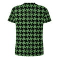 thumbnail image 5 of T Shirt For Men Houndstooth T-Shirt Black And Green Hippie Short Sleeve Pattern Tshirt Cheap Origina, 5 of 7