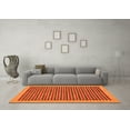 thumbnail image 3 of Ahgly Company Indoor Square Oriental Orange Modern Area Rugs, 5' Square, 3 of 4