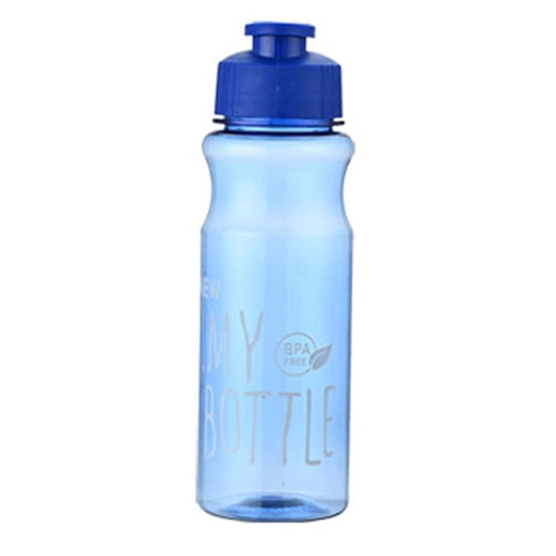 650ml Botella de agua fría para deportes de fitness, plástico, tapa abatible a prueba de fugas, para gimnasio, al aire libre, trabajo de oficina
