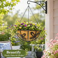thumbnail image 6 of Diceymbol Hanging Planters for Indoor Outdoor Plants, Black Metal Hanging Planter Basket with Butterfly Cutouts and Coco Liner for Patio Yard Home Garden Decor 16 Inch, 6 of 9