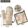 thumbnail image 6 of Pioneer Flower Floral Print Pattern Kitchen Oven Mitt and Pot Holder Sets 2 Pcs for Baking, Cooking and Grilling, Heat Resistant Up To 392 °F, 6 of 7