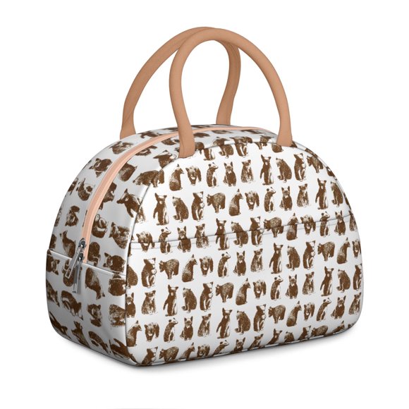Sac à Lunch Isolé à Thème Hiver – Design Artistique Ours Polaire, Grand Sac Thermique pour Femmes, Travail et Pique-Niques de Week-End ( Écologique et Durable )