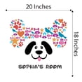 thumbnail image 4 of Personalized Name Animal Wall Decal Cute Dog Sticking Tonue Out with Bone Shape Background Bedroom Wall Decal for Children Dog Cute Themed Room Décor - Size: 20 In x 18 In, 4 of 5
