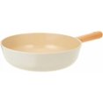 thumbnail image 3 of 10-Inch Nonstick Stir Fry Wok with Wooden Handle, Induction Compatible Cookware for All Stovetops, Healthy Cooking Pan, 3 of 6
