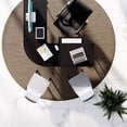 thumbnail image 2 of Open Box RIF6 L Shaped Computer Desk w/ Keyboard Tray, Easy Assembly, Black, 2 of 9