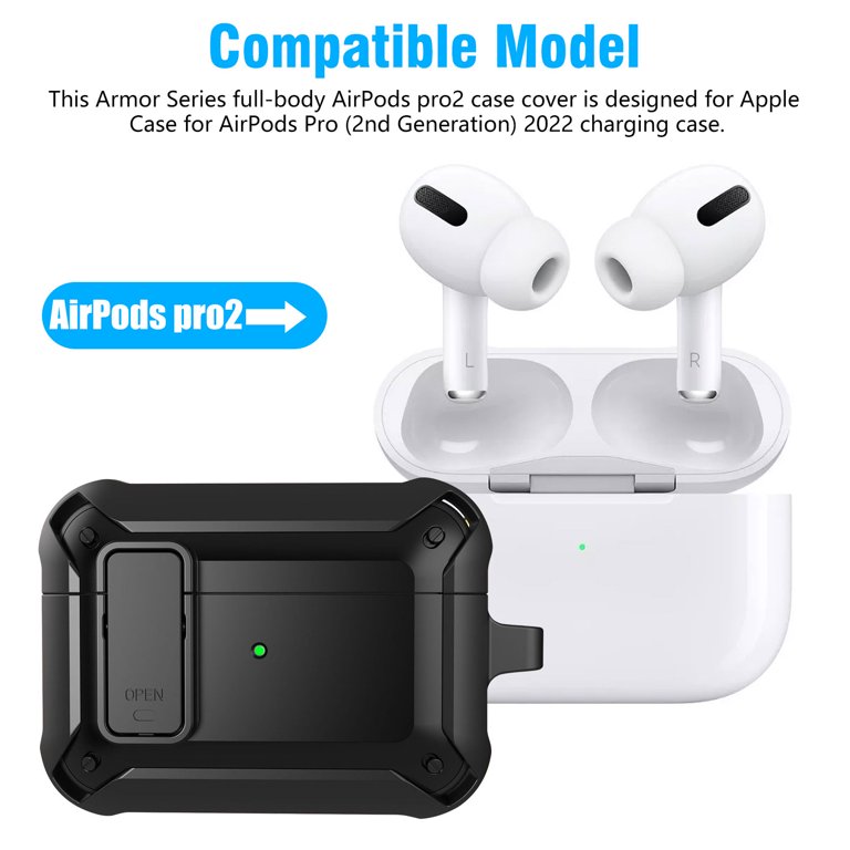 Case Cover for AirPods Pro 2, TPU Rugged Shockproof Protector Skin