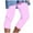 Pink, variant on Chbgutlmr Workout Leggings for Women Plus Size Capris Slim Fitted Athletic Cropped Yoga Pants Summer