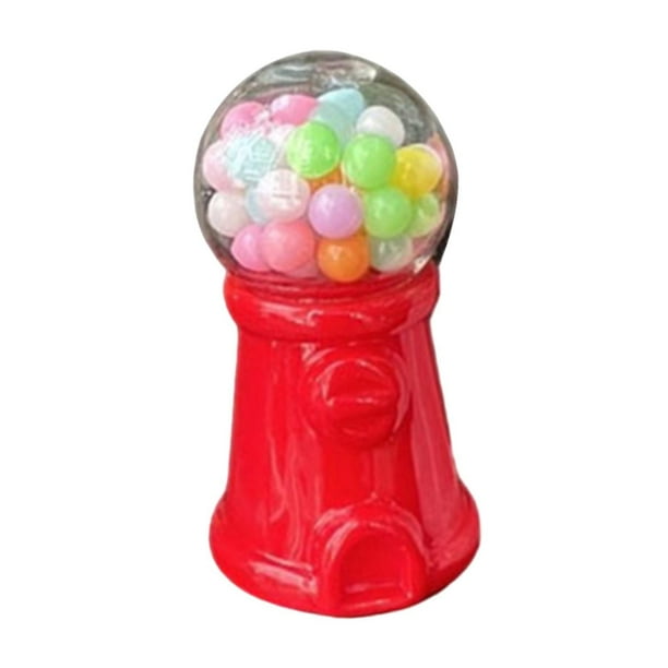 Máquina de dulces en miniatura, mini atrapa dulces, lindo accesorio para casa en miniatura DIY para Rojo