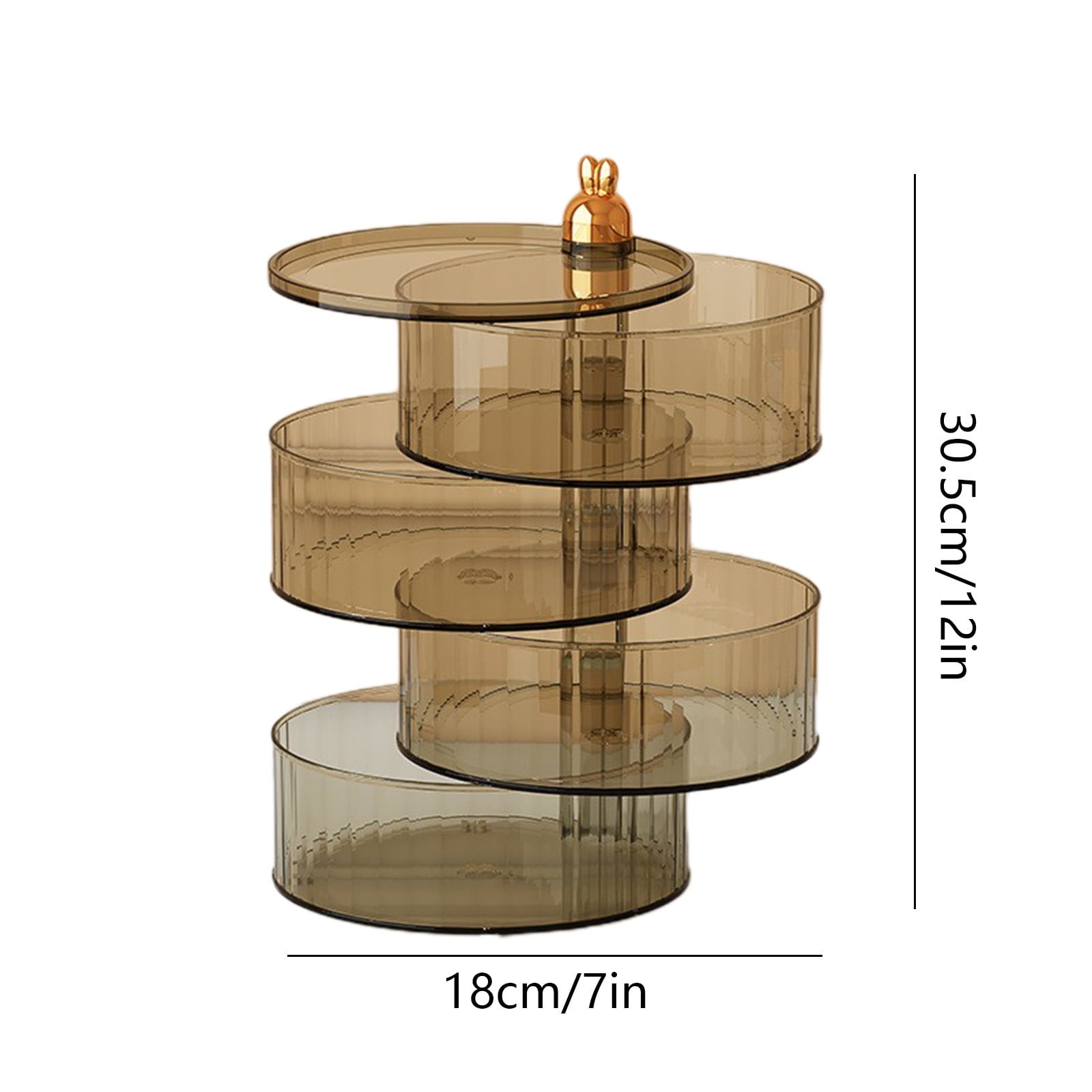 HengDidi 4-Tier Multi-Compartment Snack Organizer Storage Box Large Capacity Serving Dish with Lid for Travel Home Entertainment Produce Tray