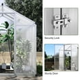 thumbnail image 2 of Ataucjin 4x6.25FT Aluminum Garden Greenhouse with Sliding Door, Roof Vent, and Drainage Gutter, Compact Walk-in Structure for Balcony & Patio Planting（ship in 2 boxes）, 2 of 7